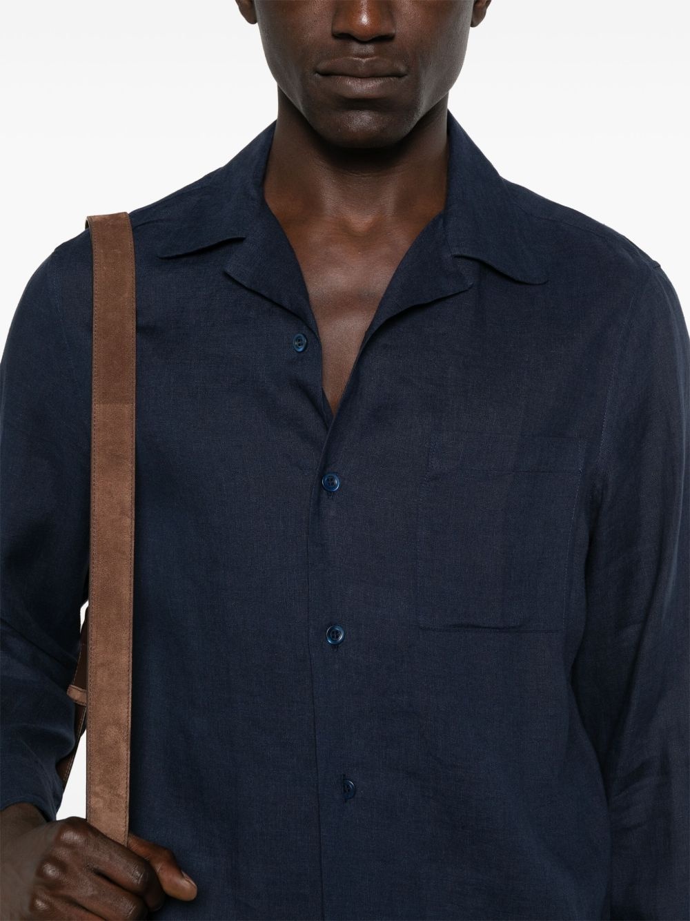 camp-collar chest-pocket shirt - 5