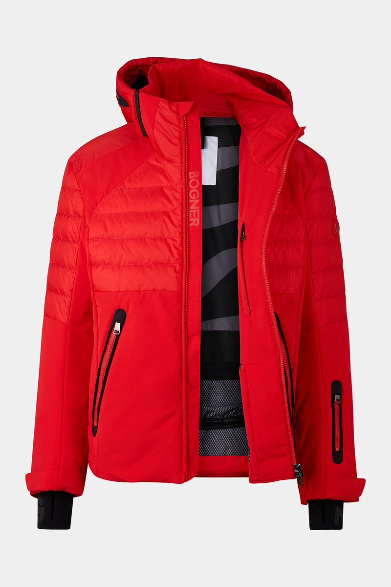 Henik down ski jacket in Red 10