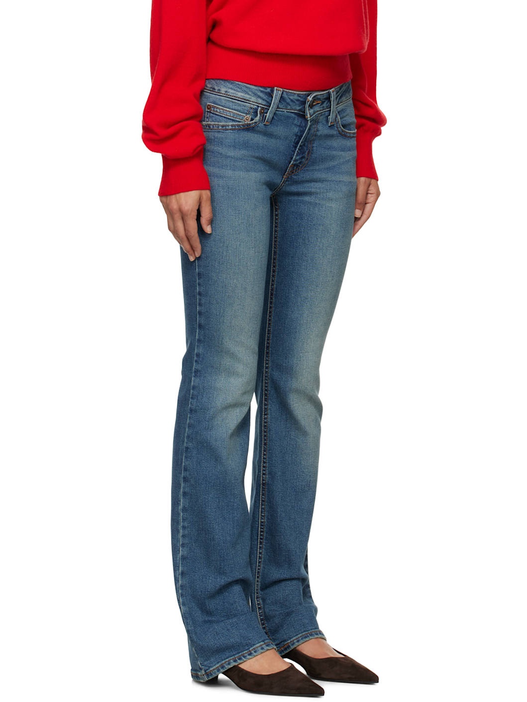 Blue Superlow Bootcut Jeans - 2