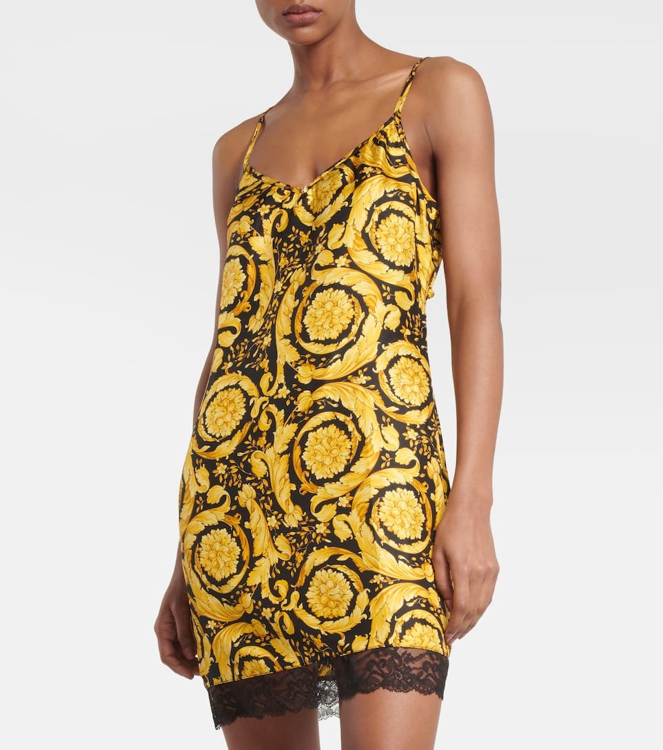 Barocco silk camisole minidress - 2