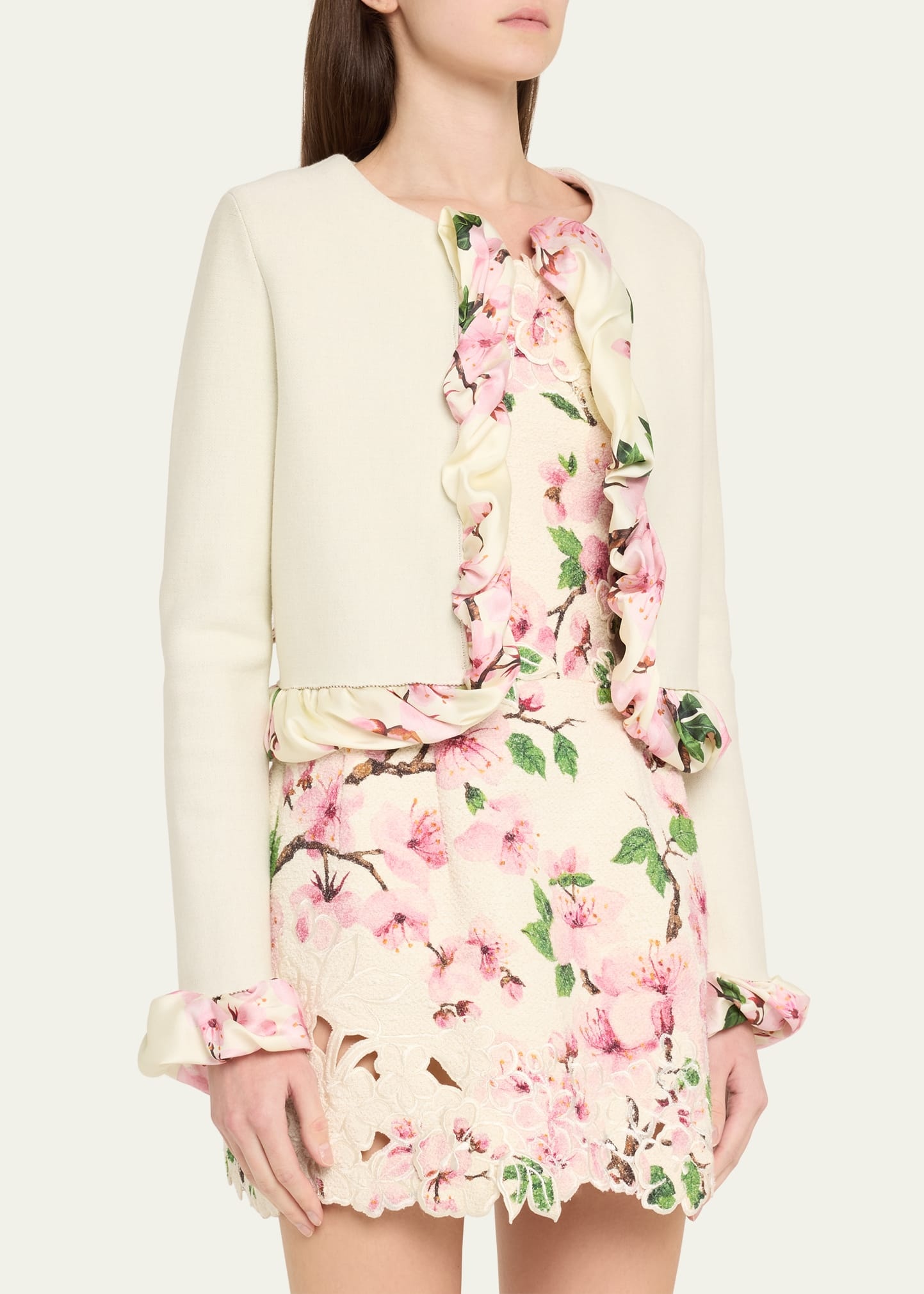 Cherry Blossom Bubble Twist Cardigan - 4