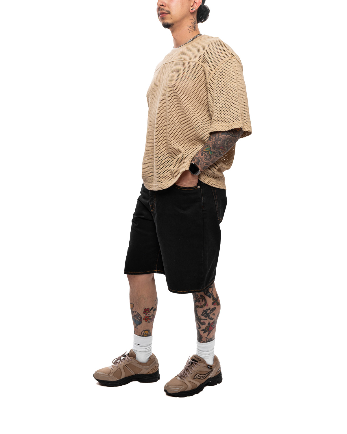 Stüssy Team Cotton Mesh Shirt 'Natural' | likelihood