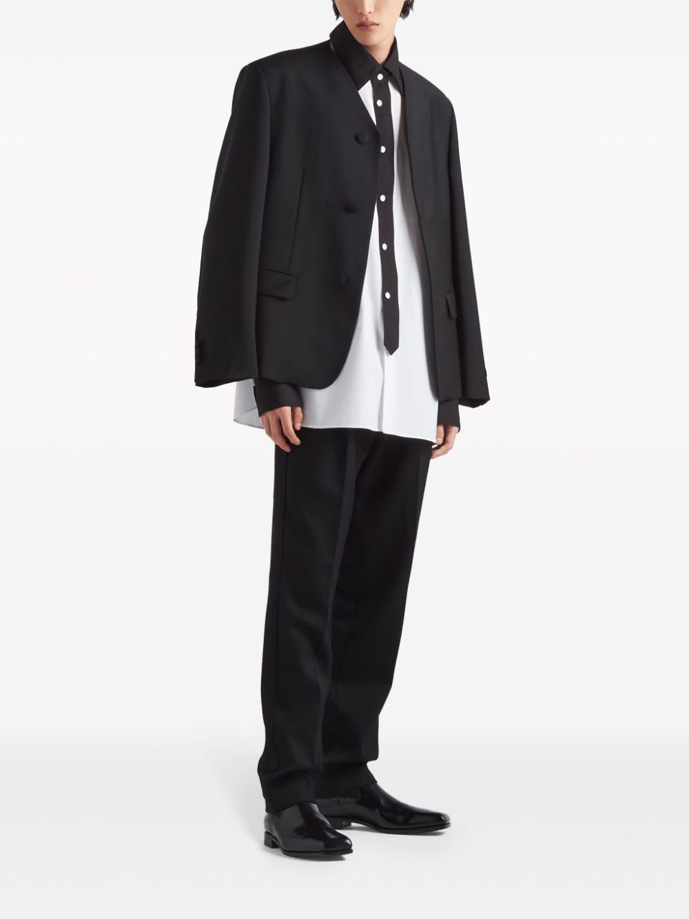 contrast-trim cotton shirt - 2