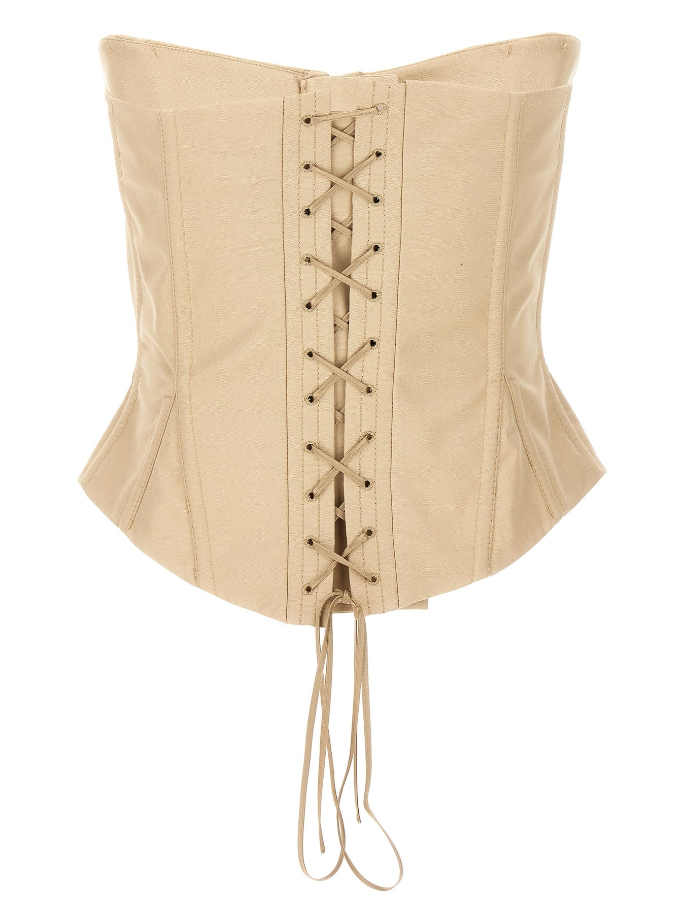 Shaped Corset Top Tops Beige - 2