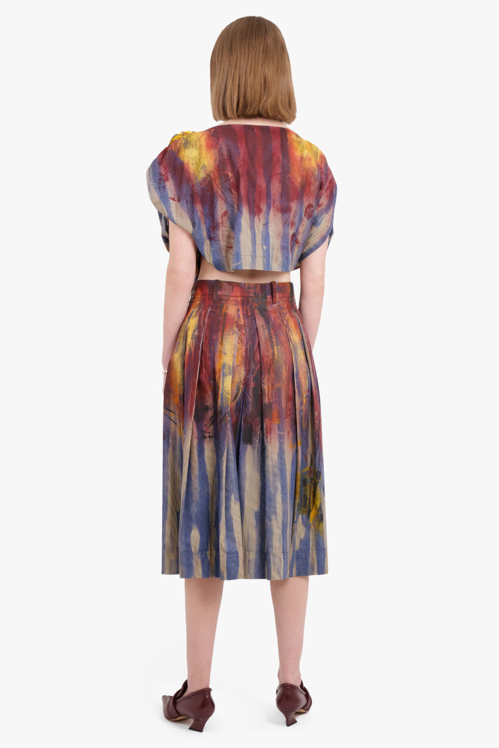 PAINTED STRIPE PRINT S/S HEART TOP | MULTI - 4