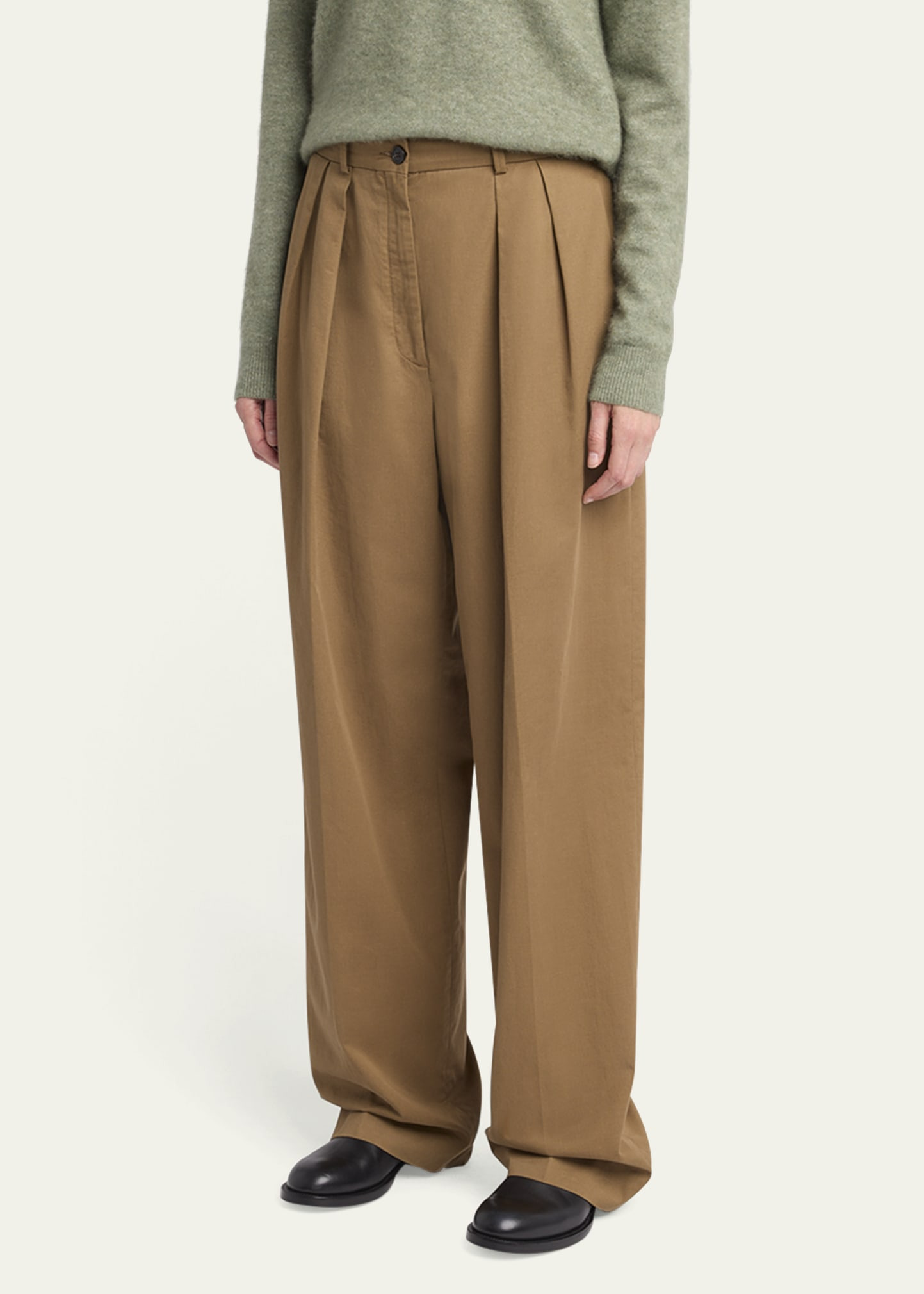 Igor Double-Pleated Wide-Leg Pants - 4