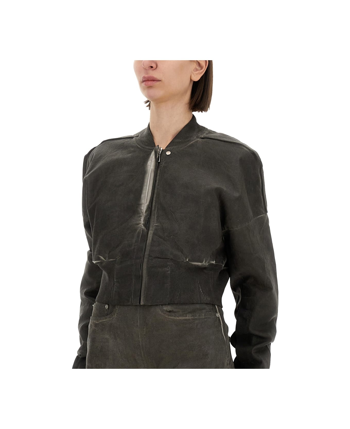 Cropped Bomber Jacket Flight Jkt - 4