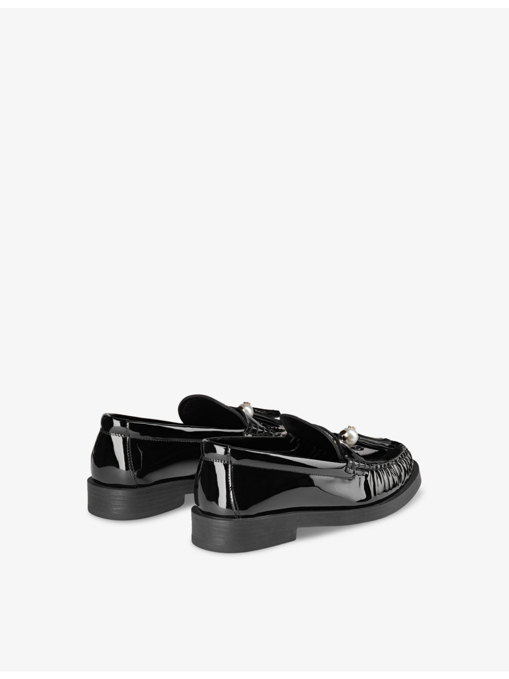 Addie pearl-tassel leather loafers - 4