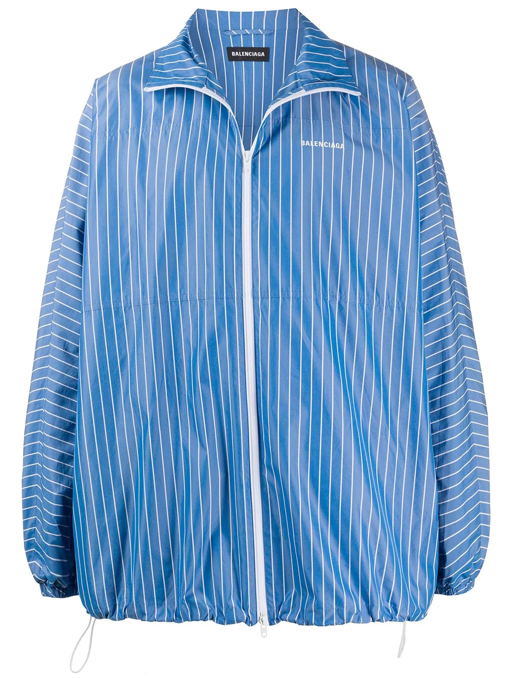 striped lightweight logo jacket - 1