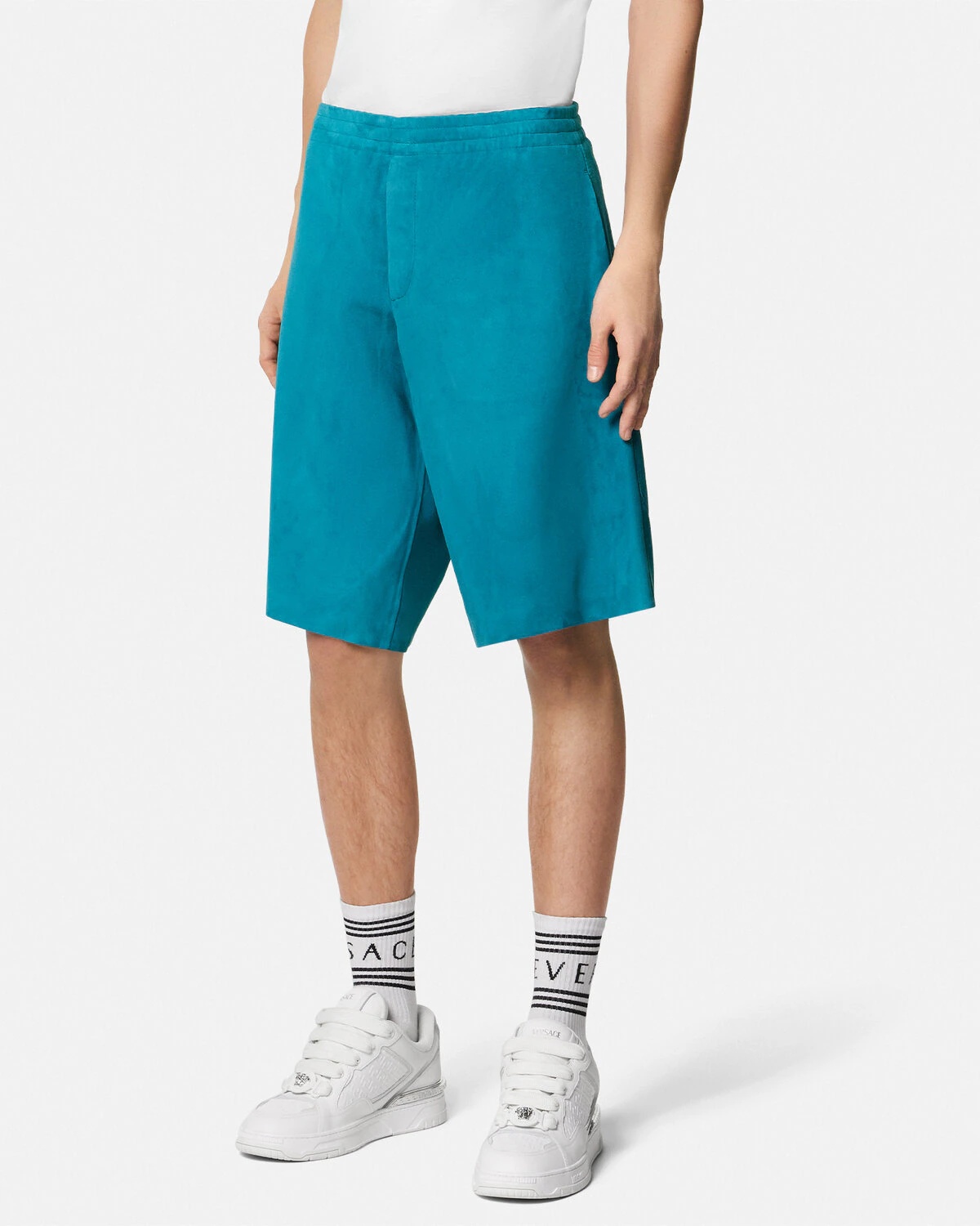 Medusa Biggie Suede Shorts - 4