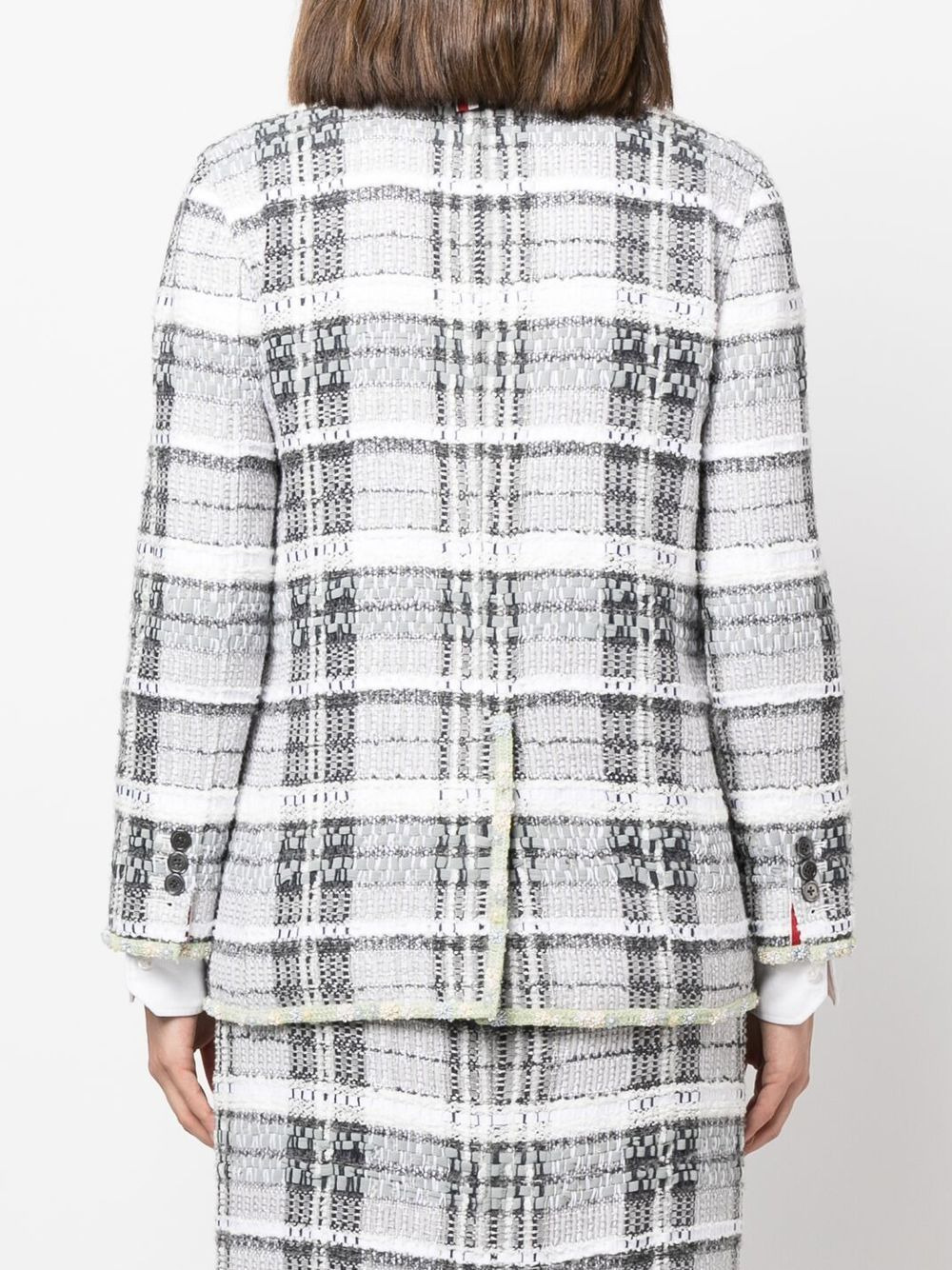 tweed single-breasted jacket - 4