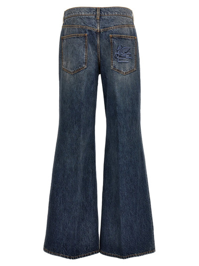 Etro Logo Embroidery Jeans Blue outlook