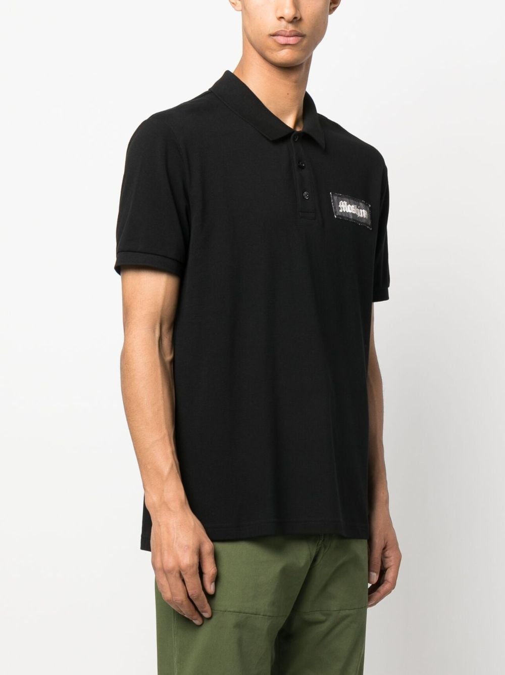 logo-patch short-sleeve cotton polo shirt - 3