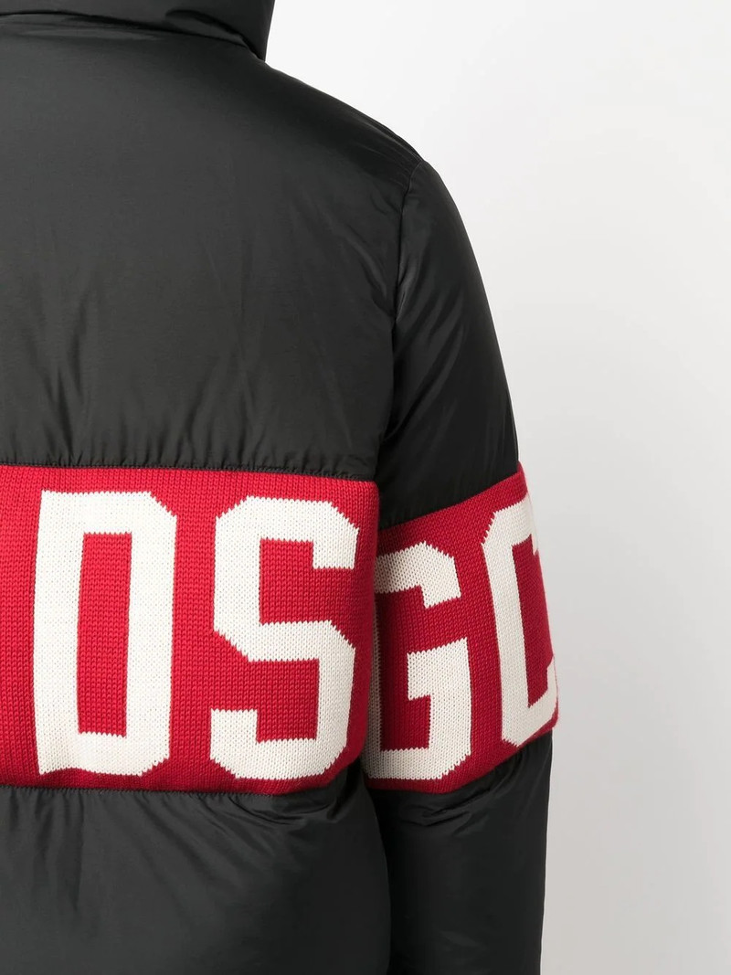 logo-knit padded jacket 5