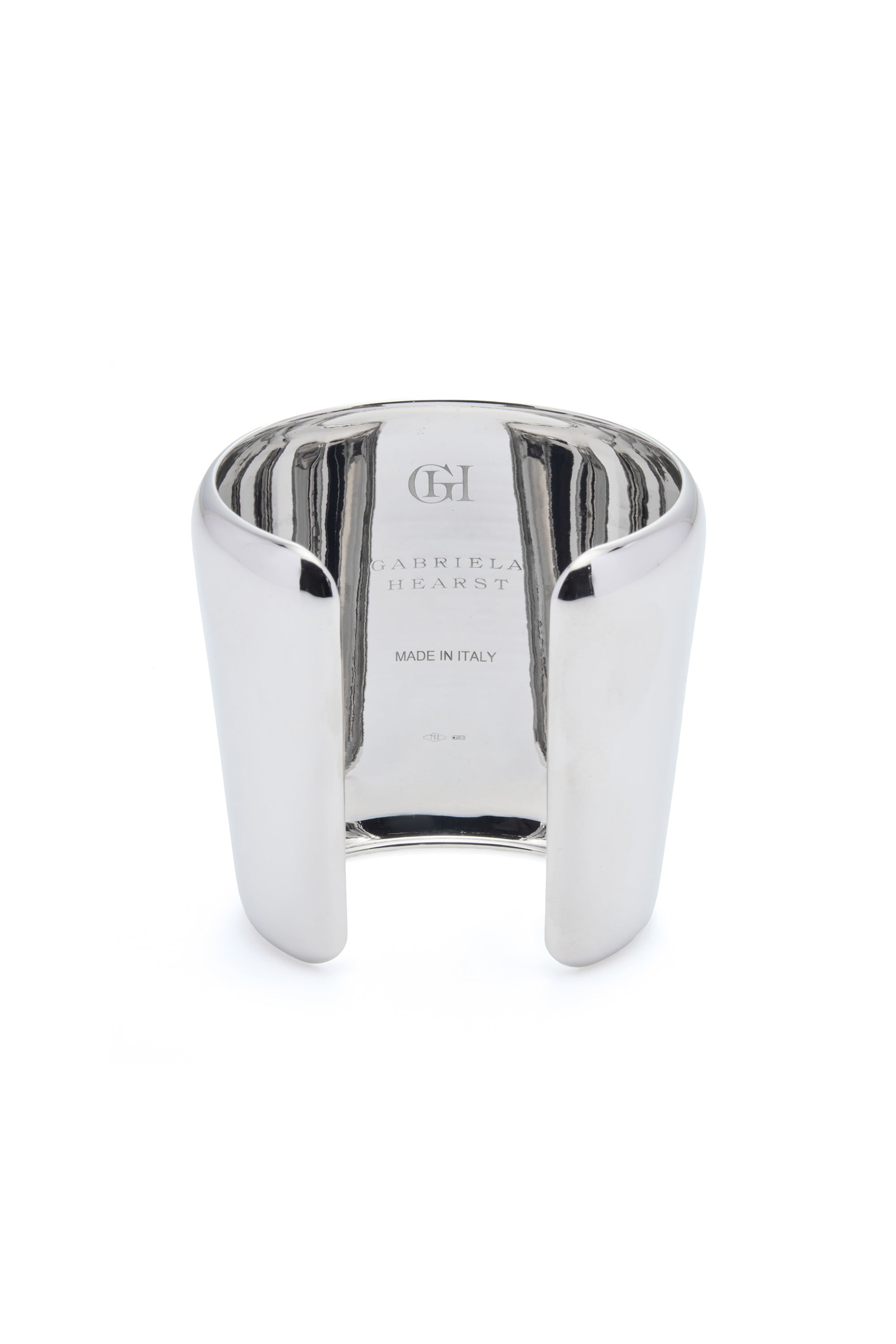 Long Cuff Bracelet in 18K White Gold - 5