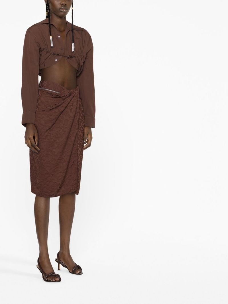Bodri gathered midi skirt - 5