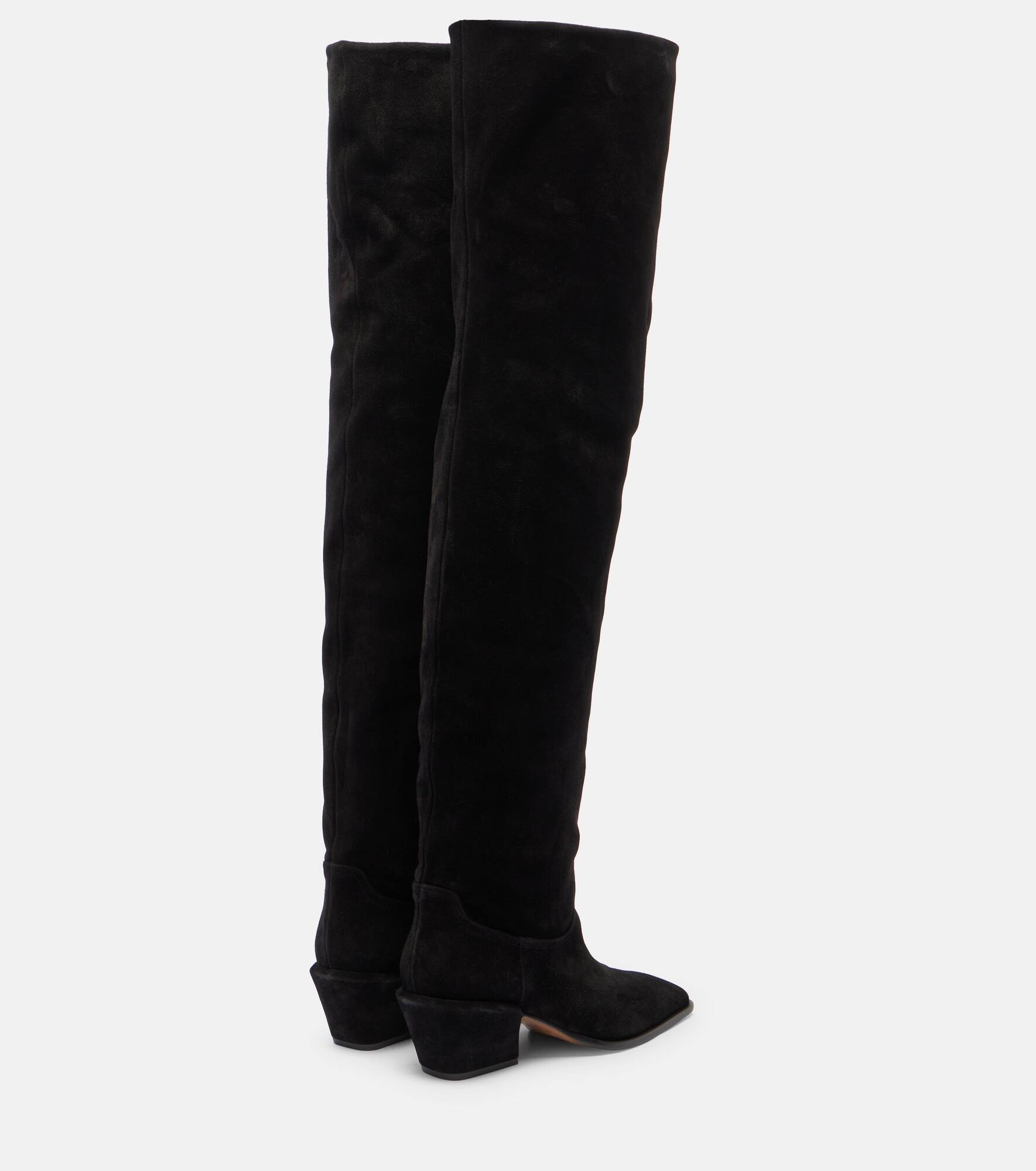 Bettina over-the-knee suede boots - 2
