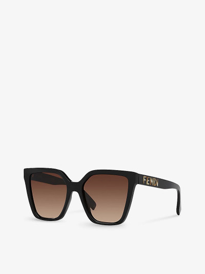 FENDI FE40086I square-frame acetate sunglasses outlook