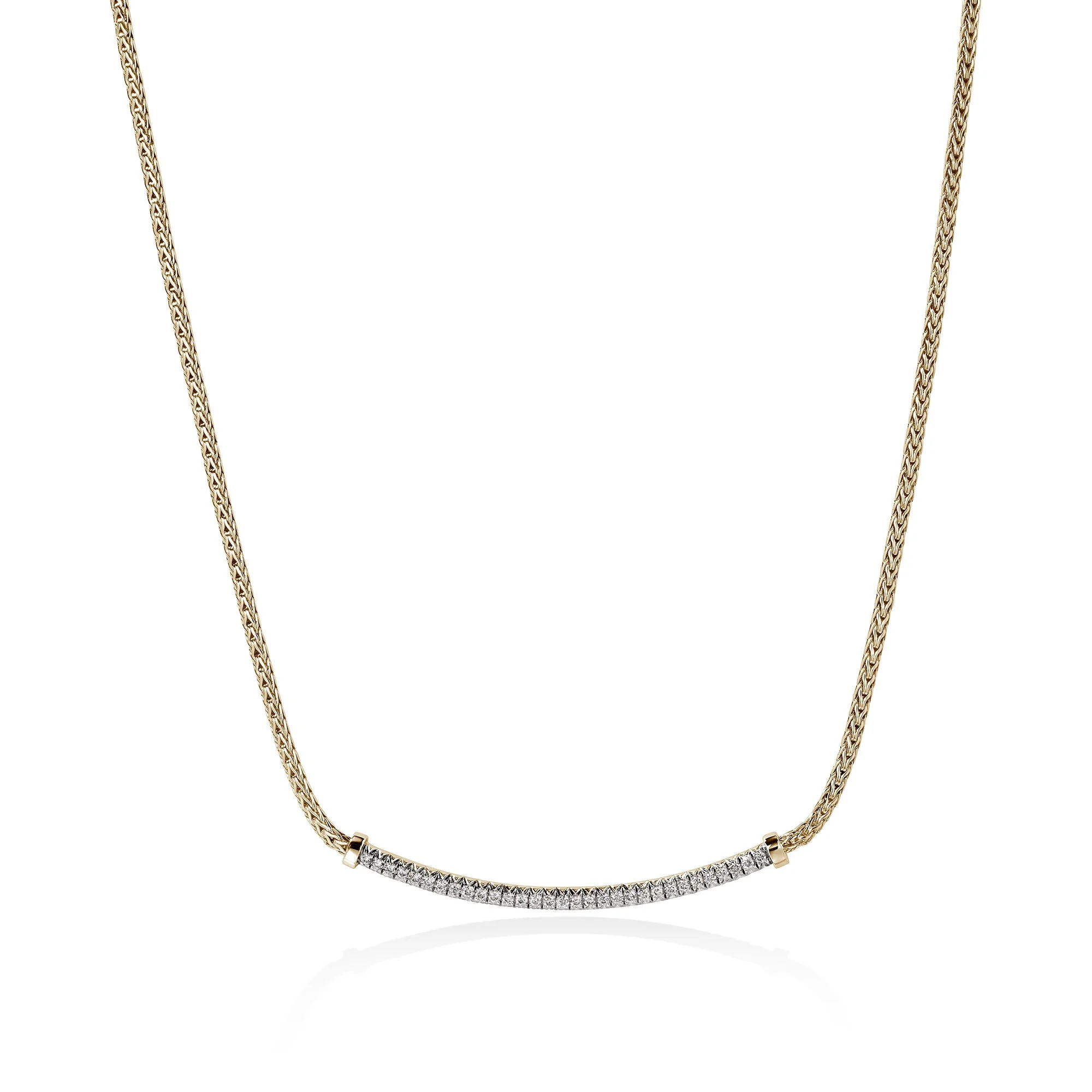 JH Essential Pavé Necklace, Gold, Diamonds, 1.8MM - 1