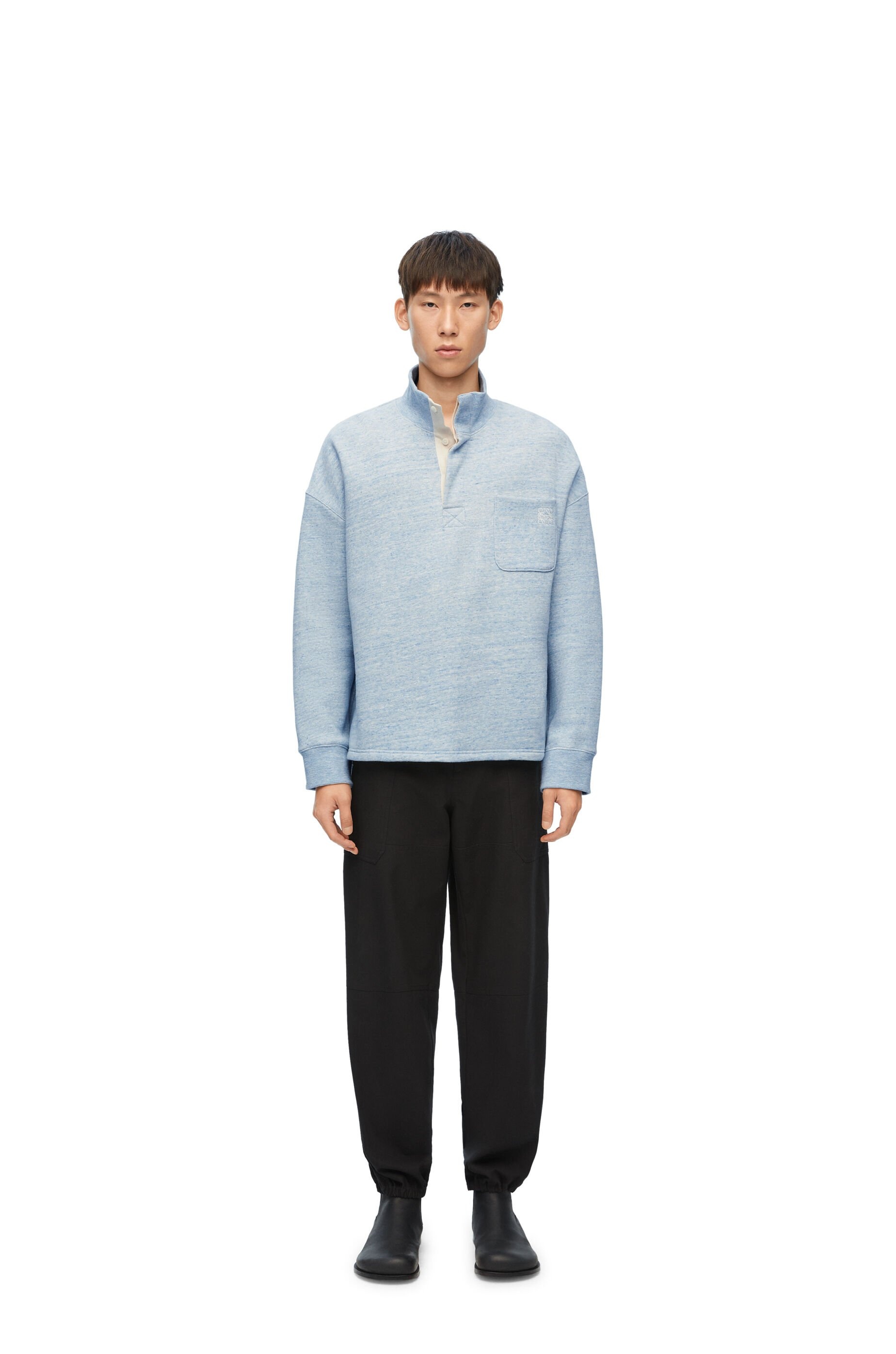 High neck sweatshirt in cotton - 2