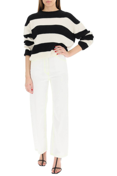 MSGM STRIPED BOXY SWEATER outlook