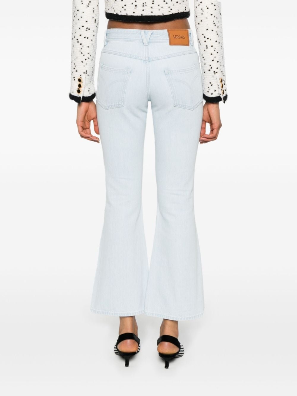 cropped flared jeans - 4