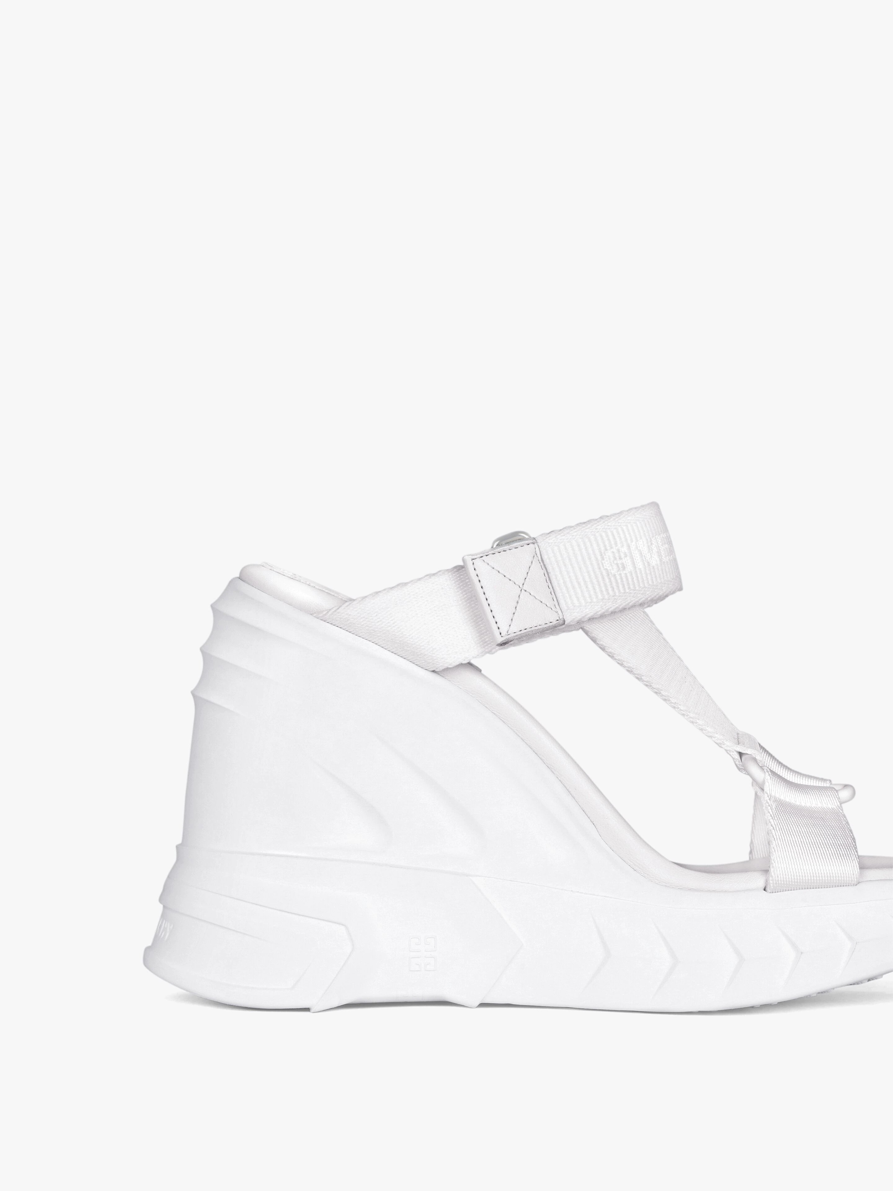 MARSHMALLOW SANDALS IN LEATHER AND CANVAS - 6
