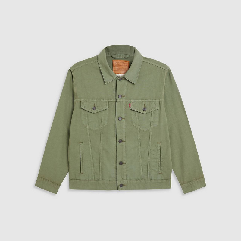 RELAXED FIT LINEN TRUCKER JACKET 1