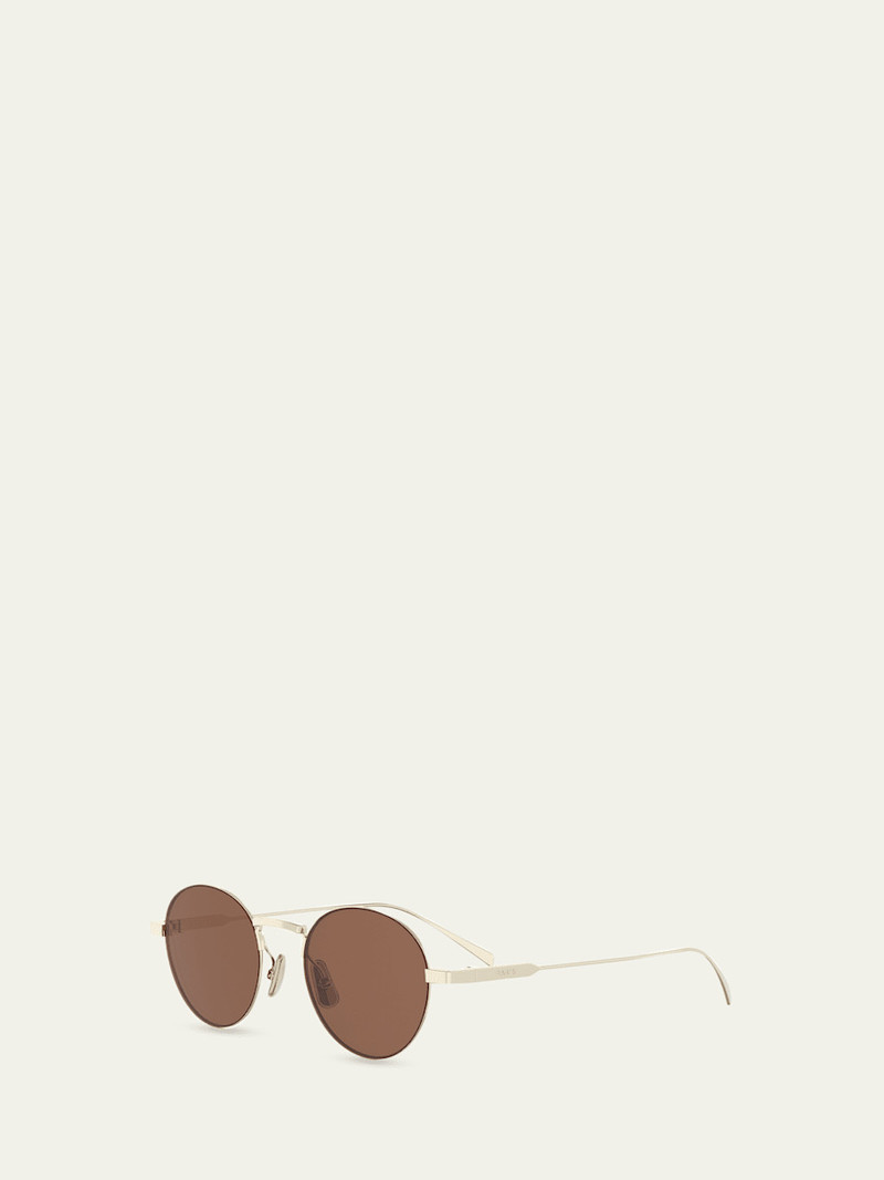 CELINE 49mm Metal Round Sunglasses outlook