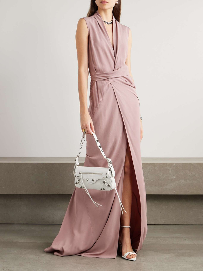 Rick Owens Draped crepe de chine wrap gown outlook