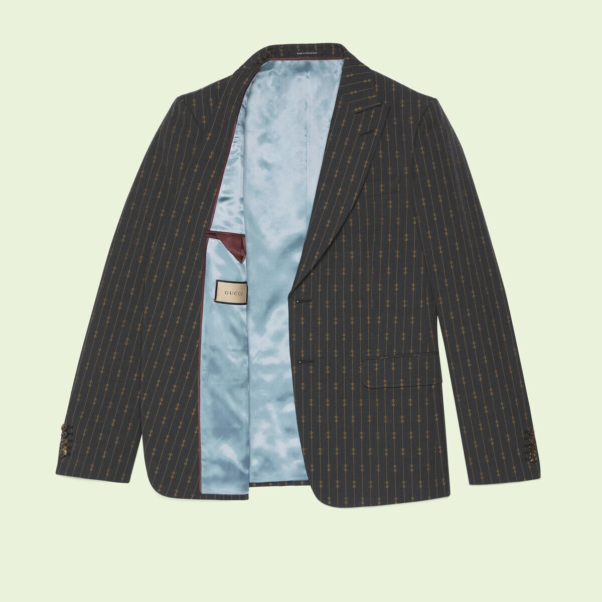 Horsebit striped wool formal suit - 10