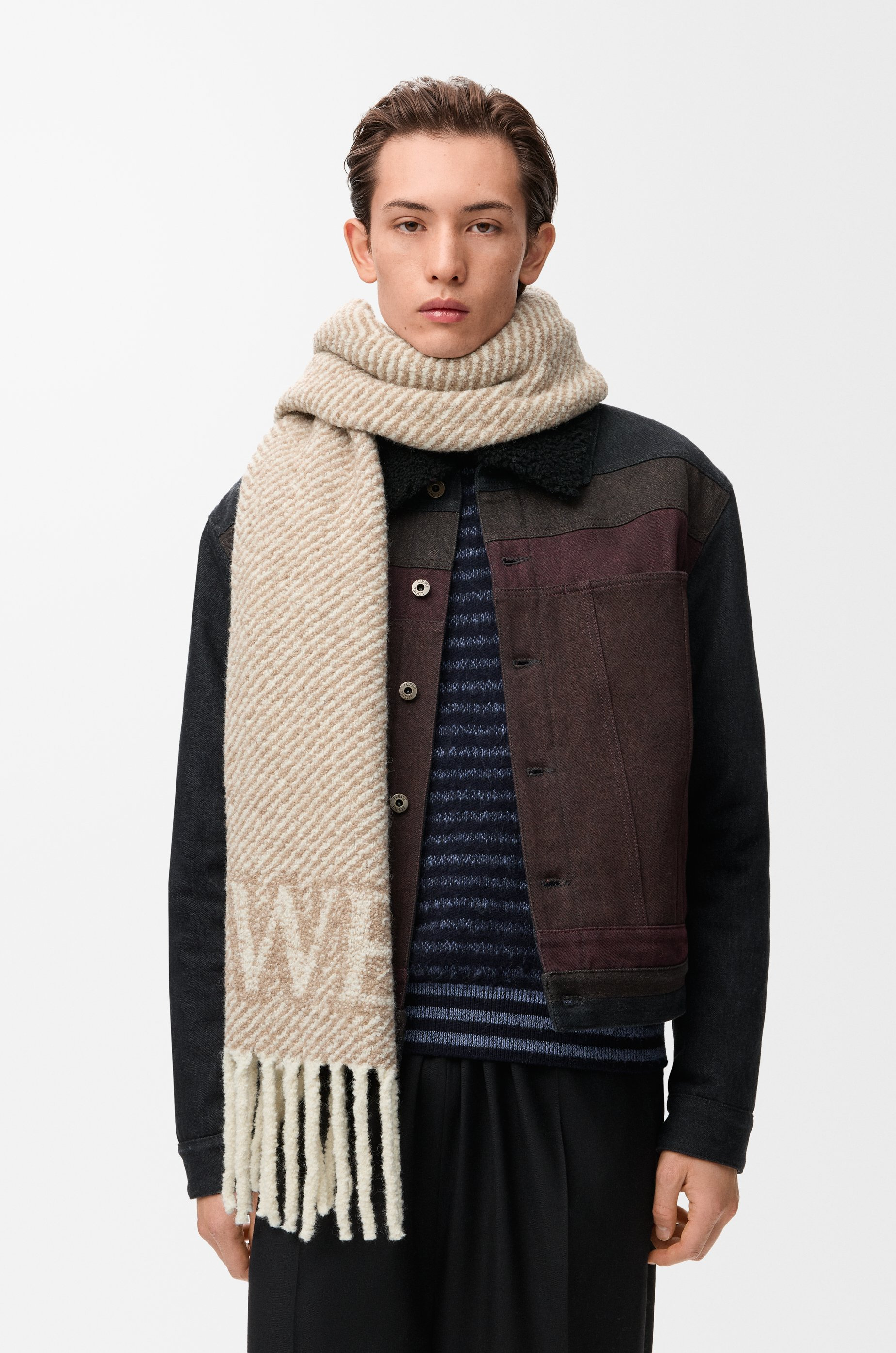 LOEWE scarf in alpaca and wool blend - 2