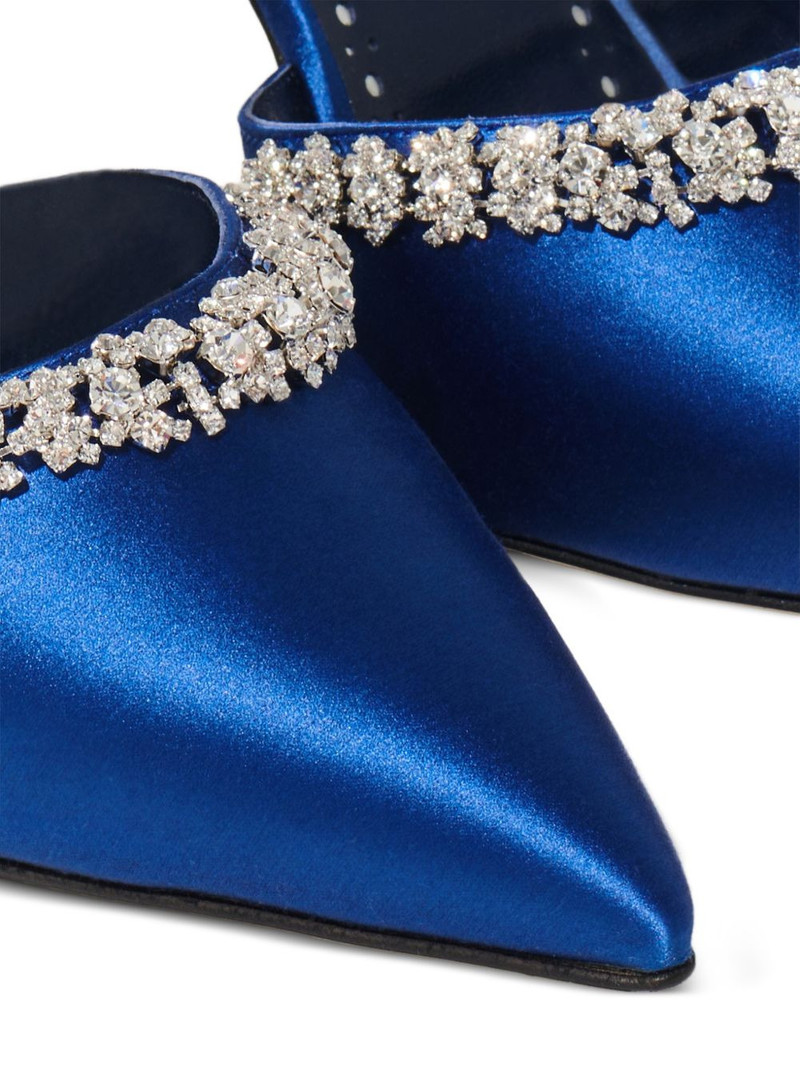 Damskie crystal-embellished mules 4