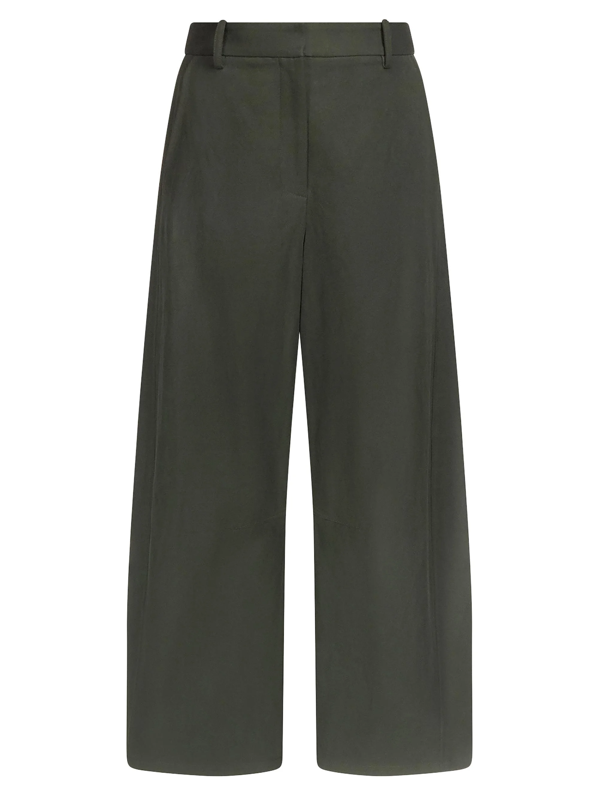 Women's Slouchy BF Cotton-Linen Ankle-Crop Wide-Leg Trousers - Rosin - 1
