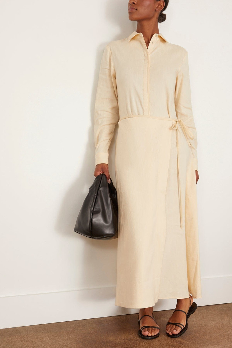 Proenza Schouler Lato Wrap Dress in Light Wheat outlook