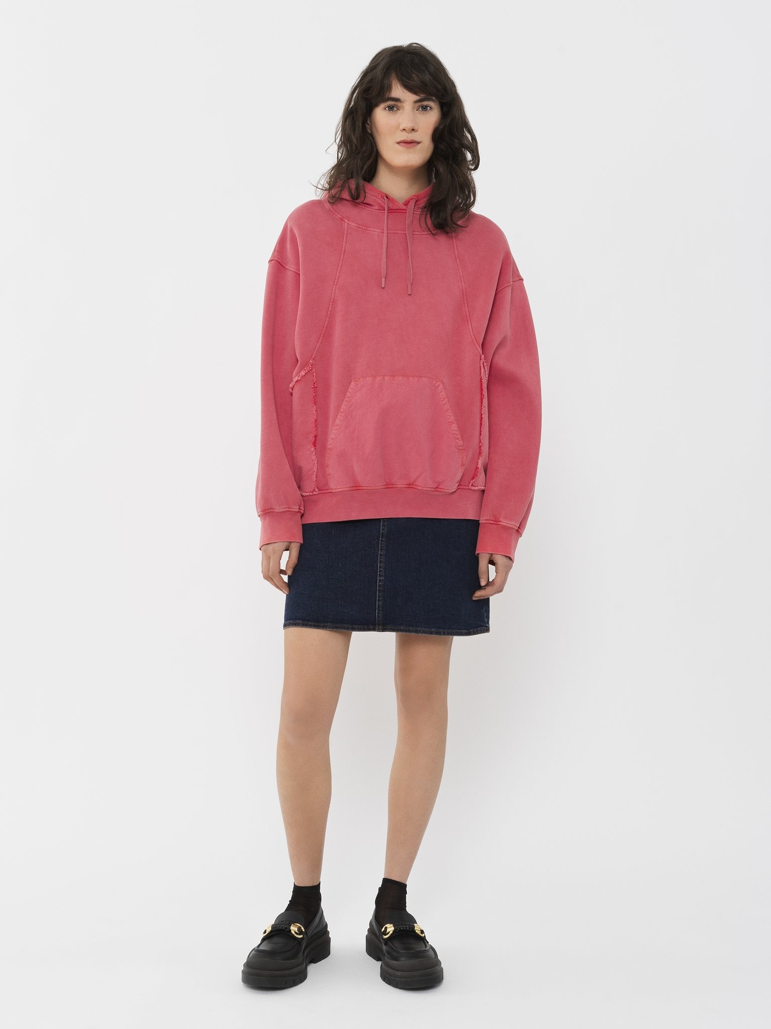 OVER-WASHED HOODED SWEATER - 2