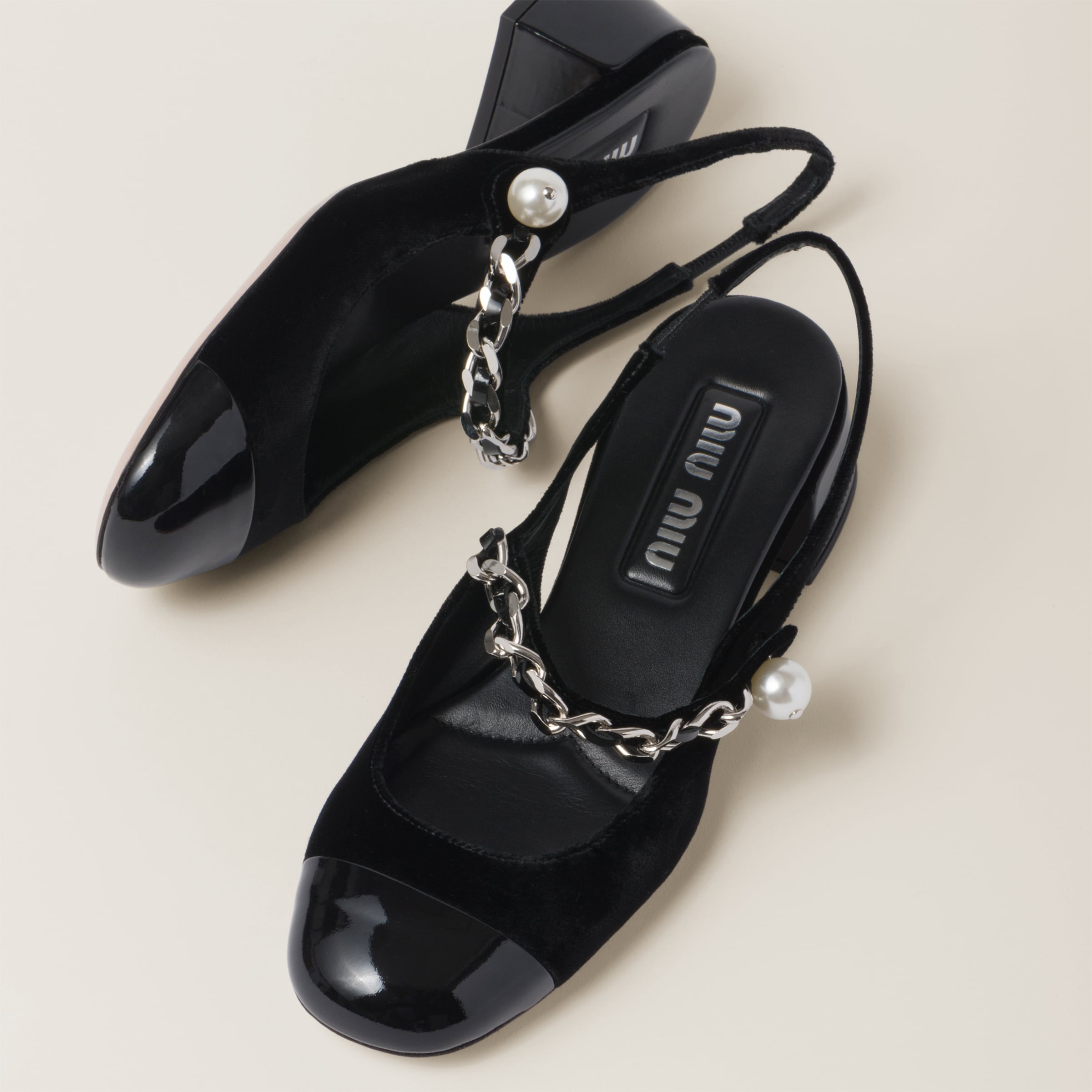 【送料&関税込】Miu Miu Leather Slingback Pumps Miu Miu Patent leather slingback pumps - High Heels - Free