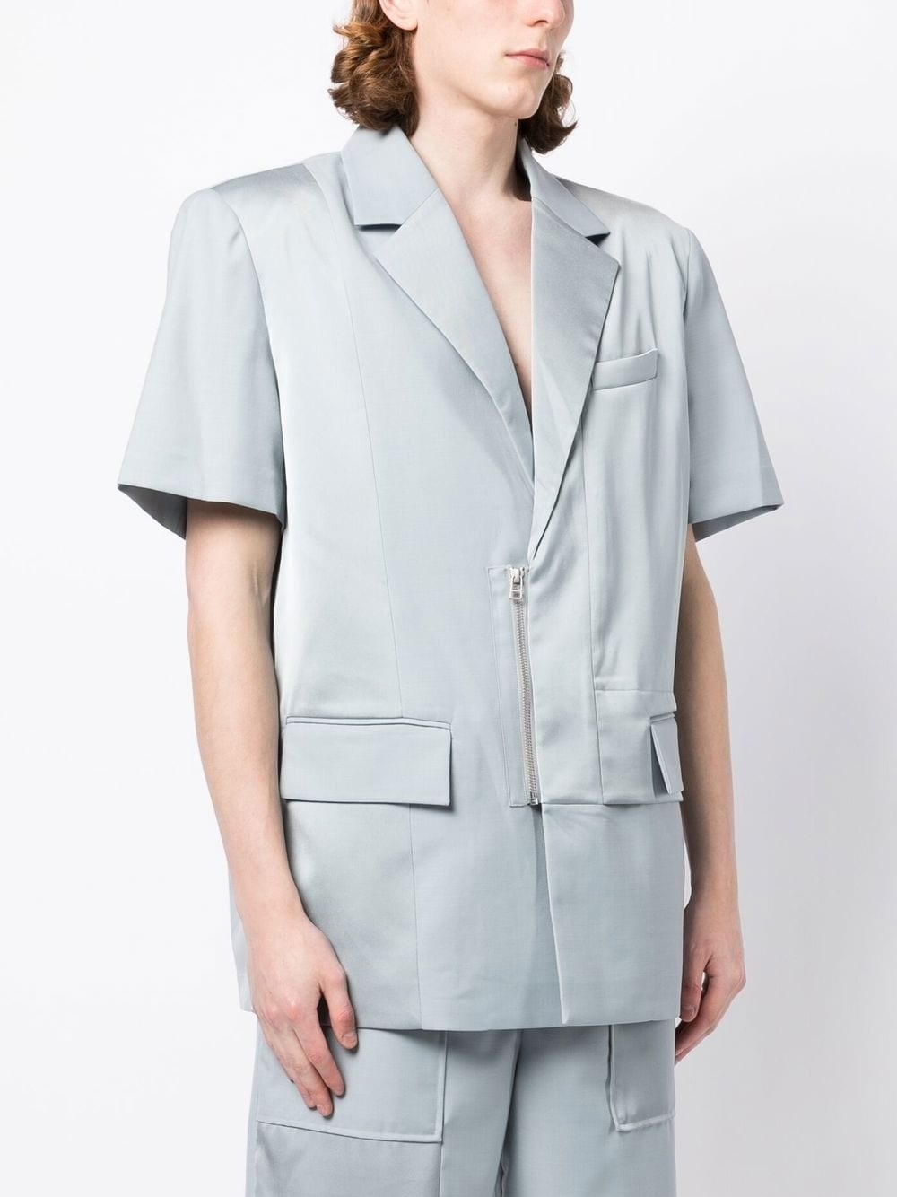 short-sleeved blazer - 3