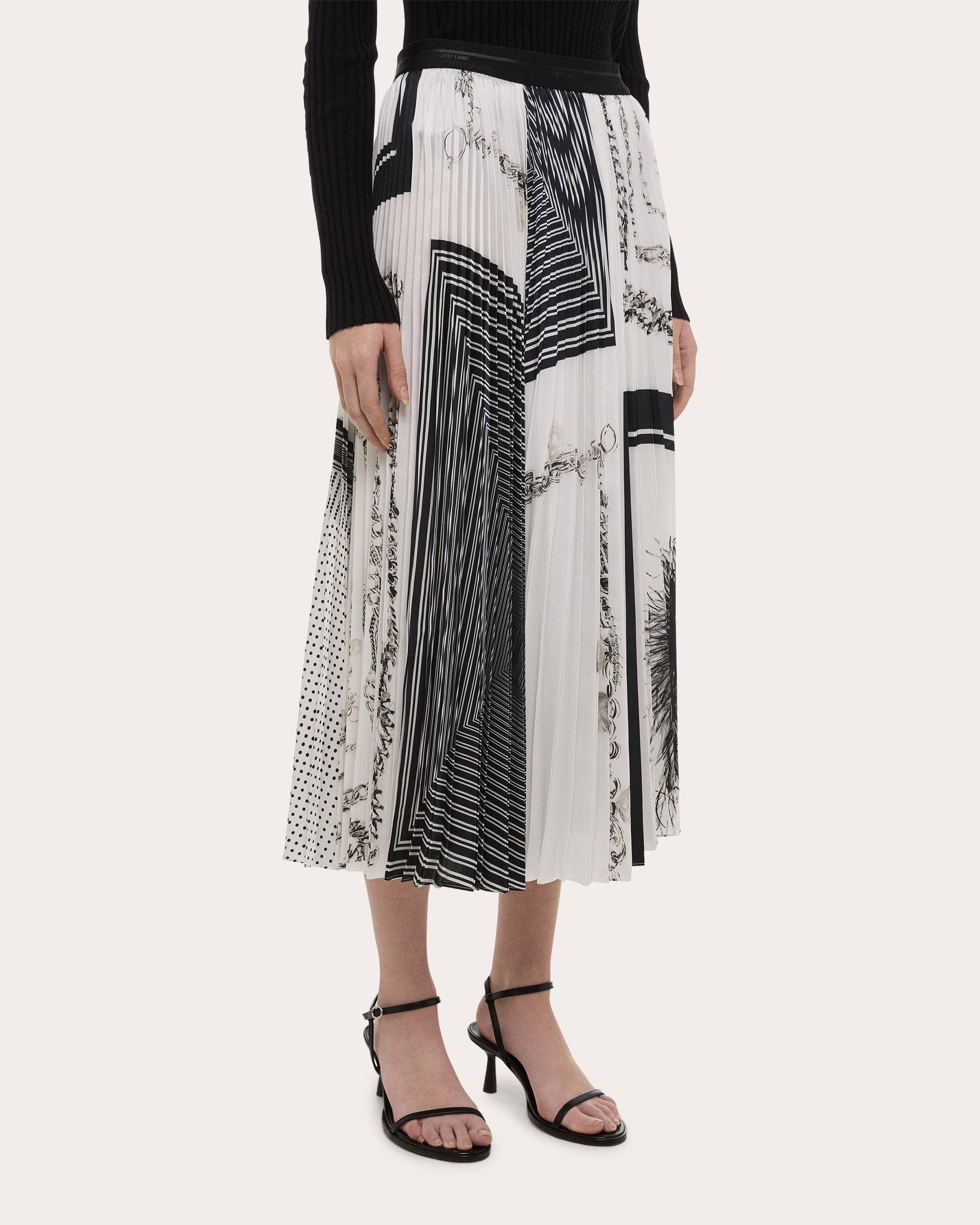 Pleated Printed Midi Skirt - 4