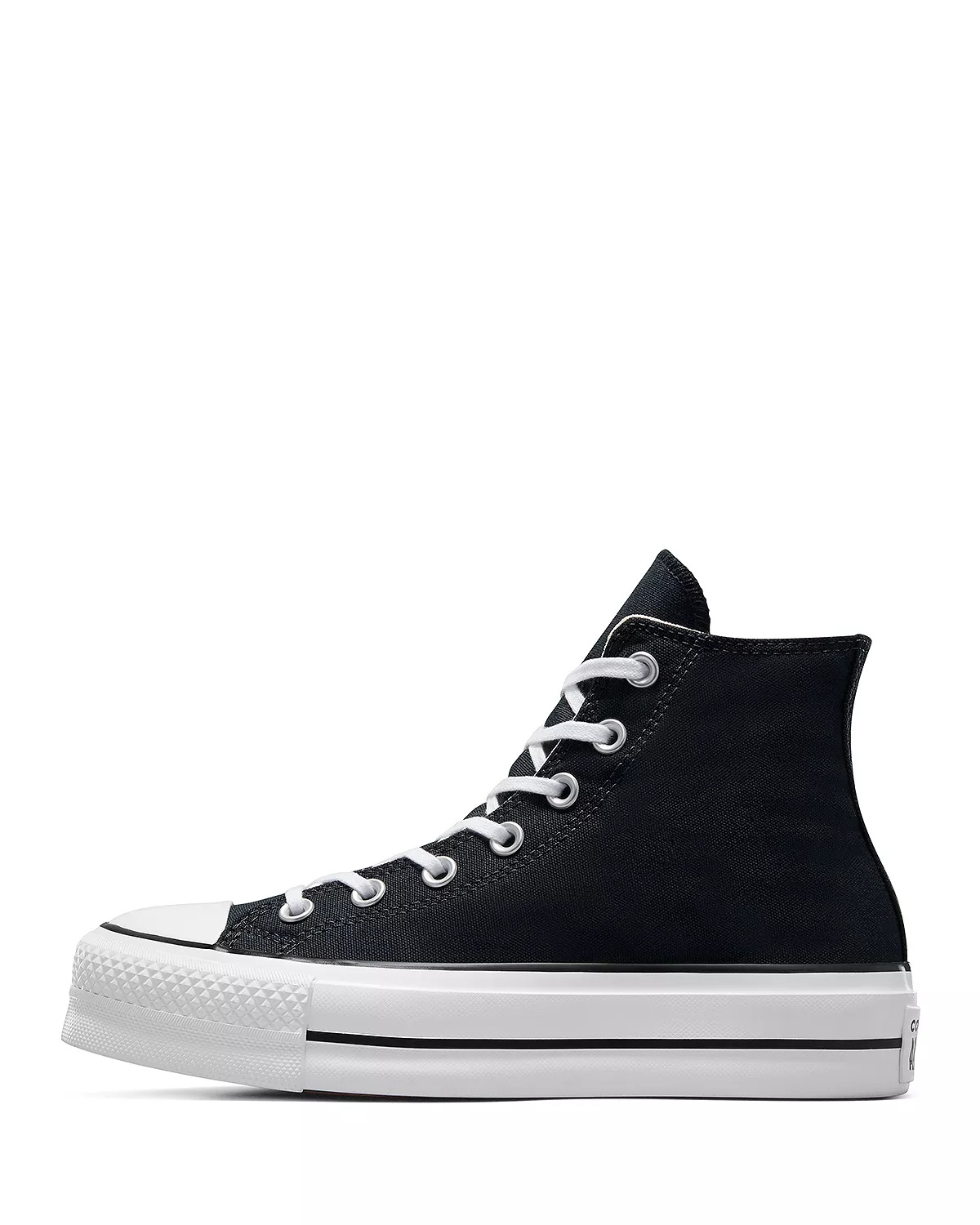 Women's Chuck Taylor All Star Hi Top Black & White Platform Sneakers - 5