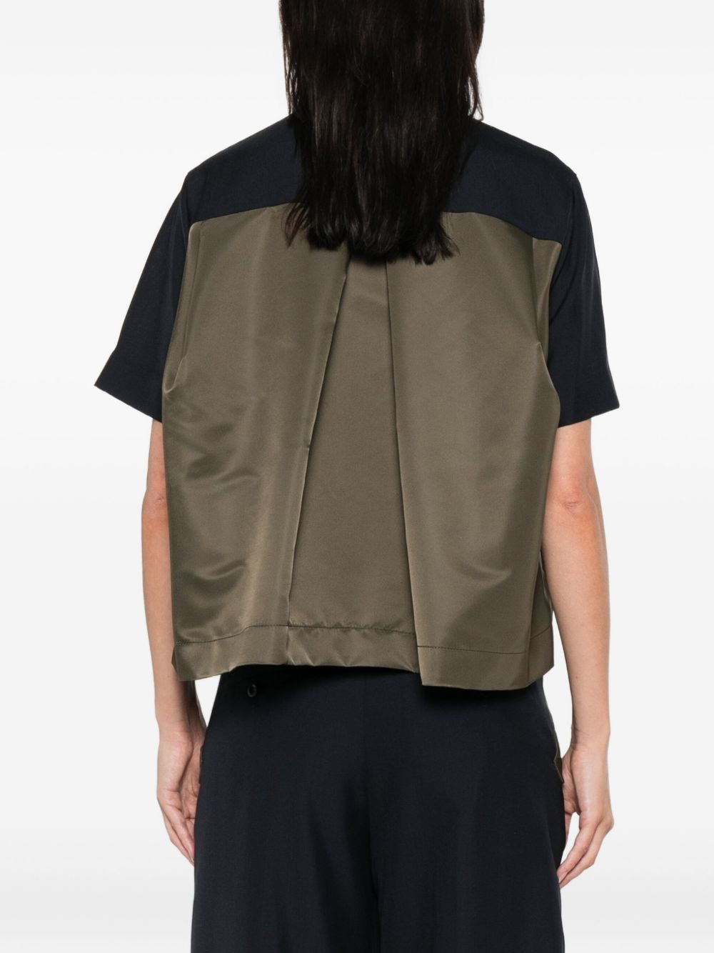 panelled short-sleeve shirt - 4