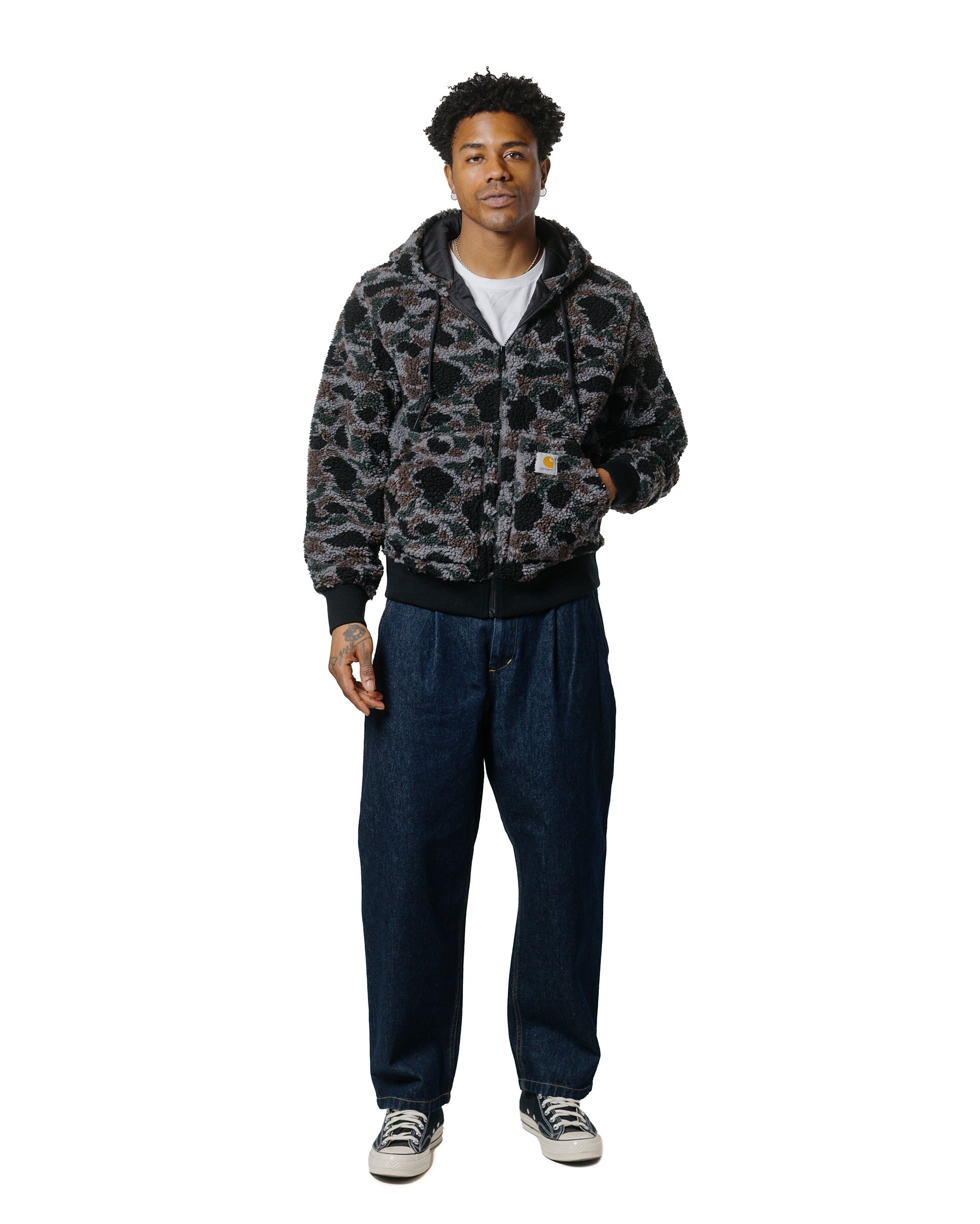 Carhartt W.I.P. OG Active Liner Duck Camo Jacquard Grey - 4