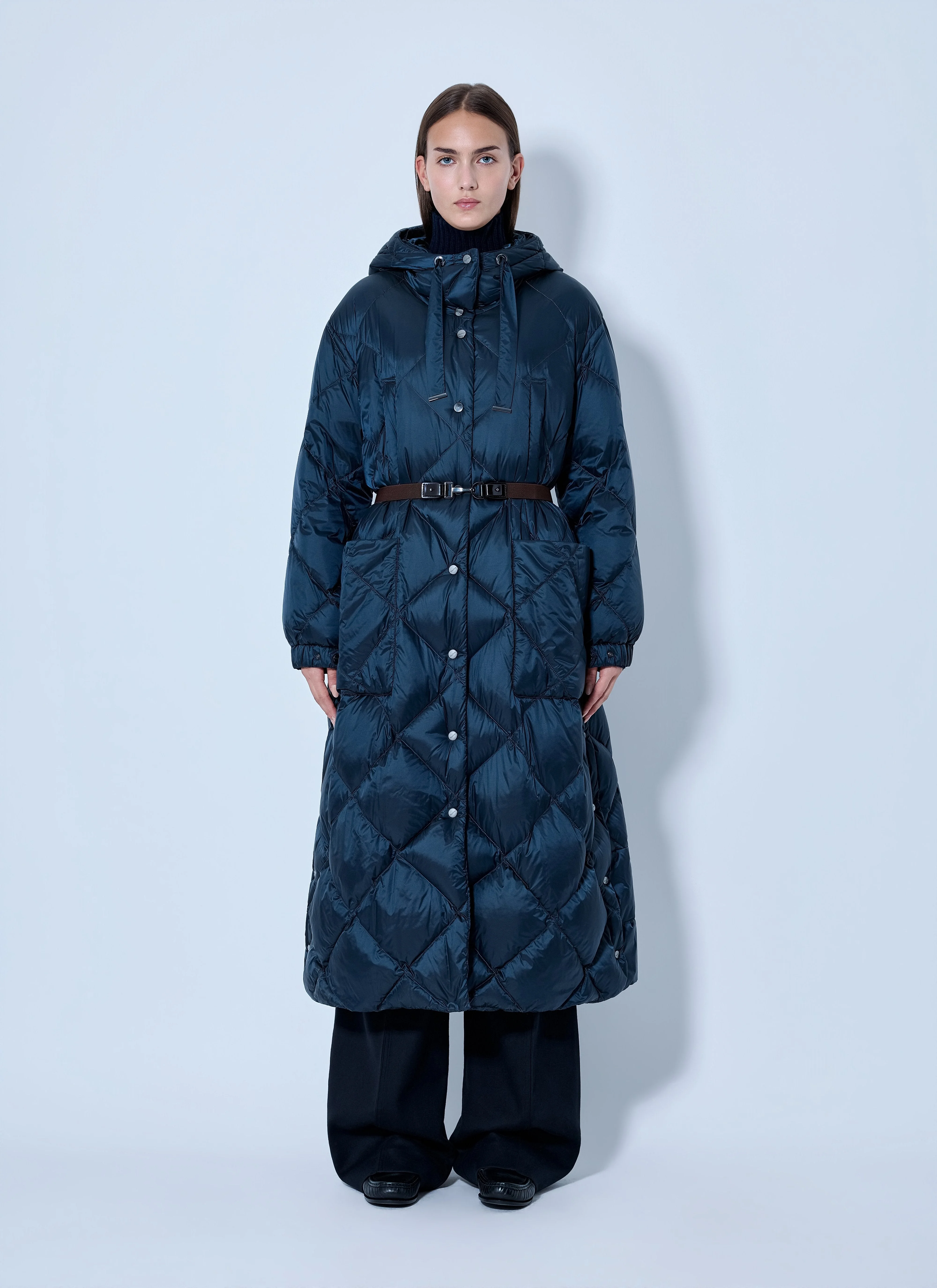 Max Mara Women Quilted Hooded Puffer Coat - 1