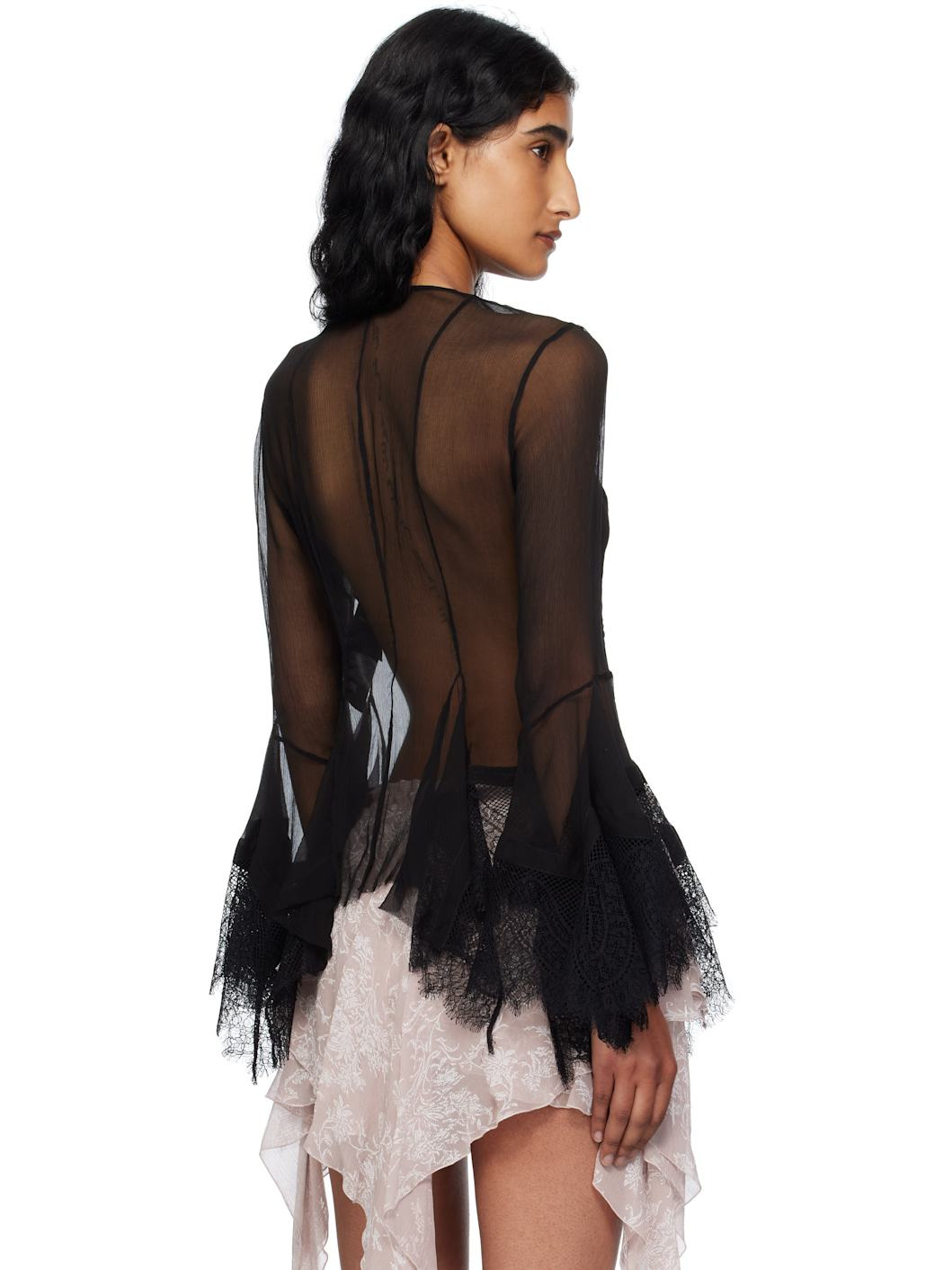 Black Kristabel Handkerchief Blouse - 3