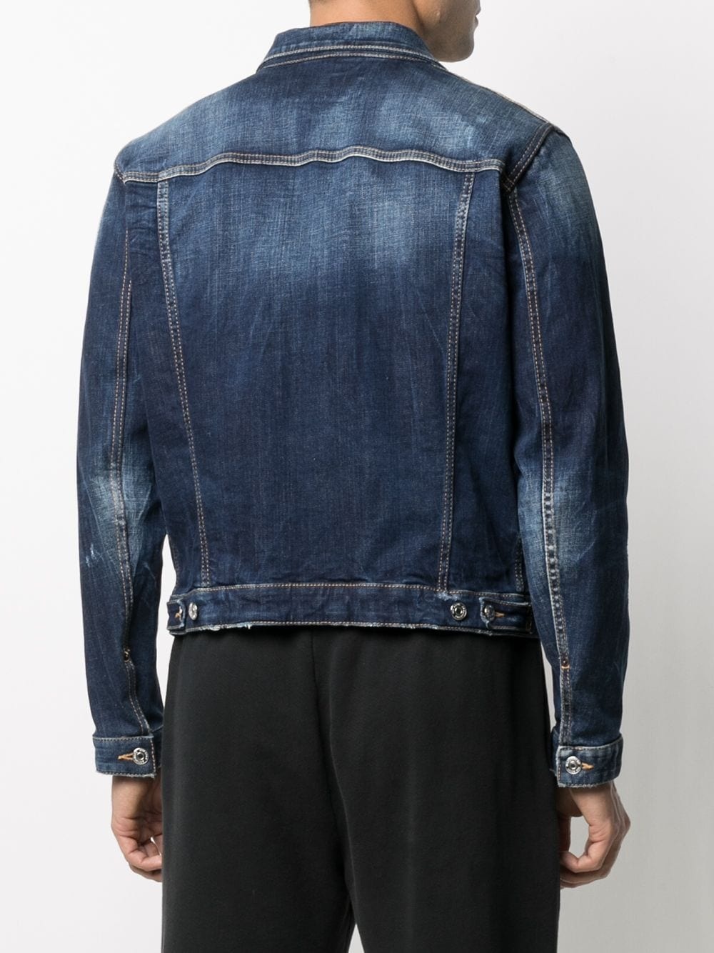 faded denim jacket - 4