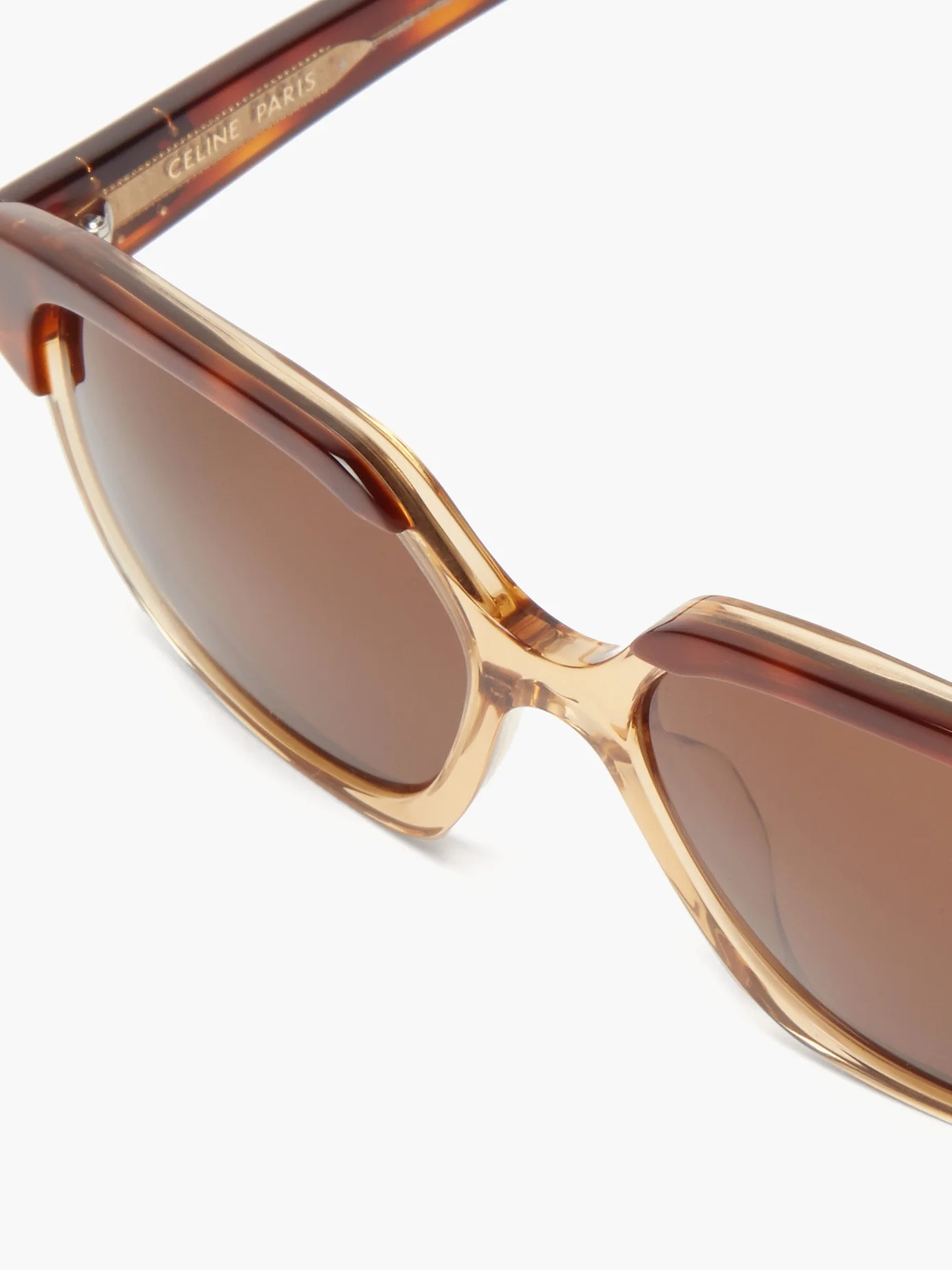 Square tortoiseshell-acetate sunglasses - 4