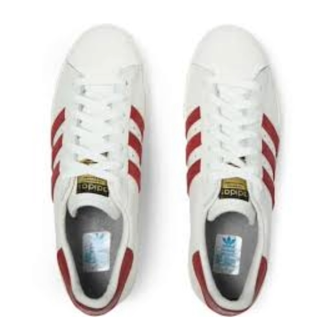 adidas Originals Superstar 80s Deluxe 'White Red'" B35982 - 4