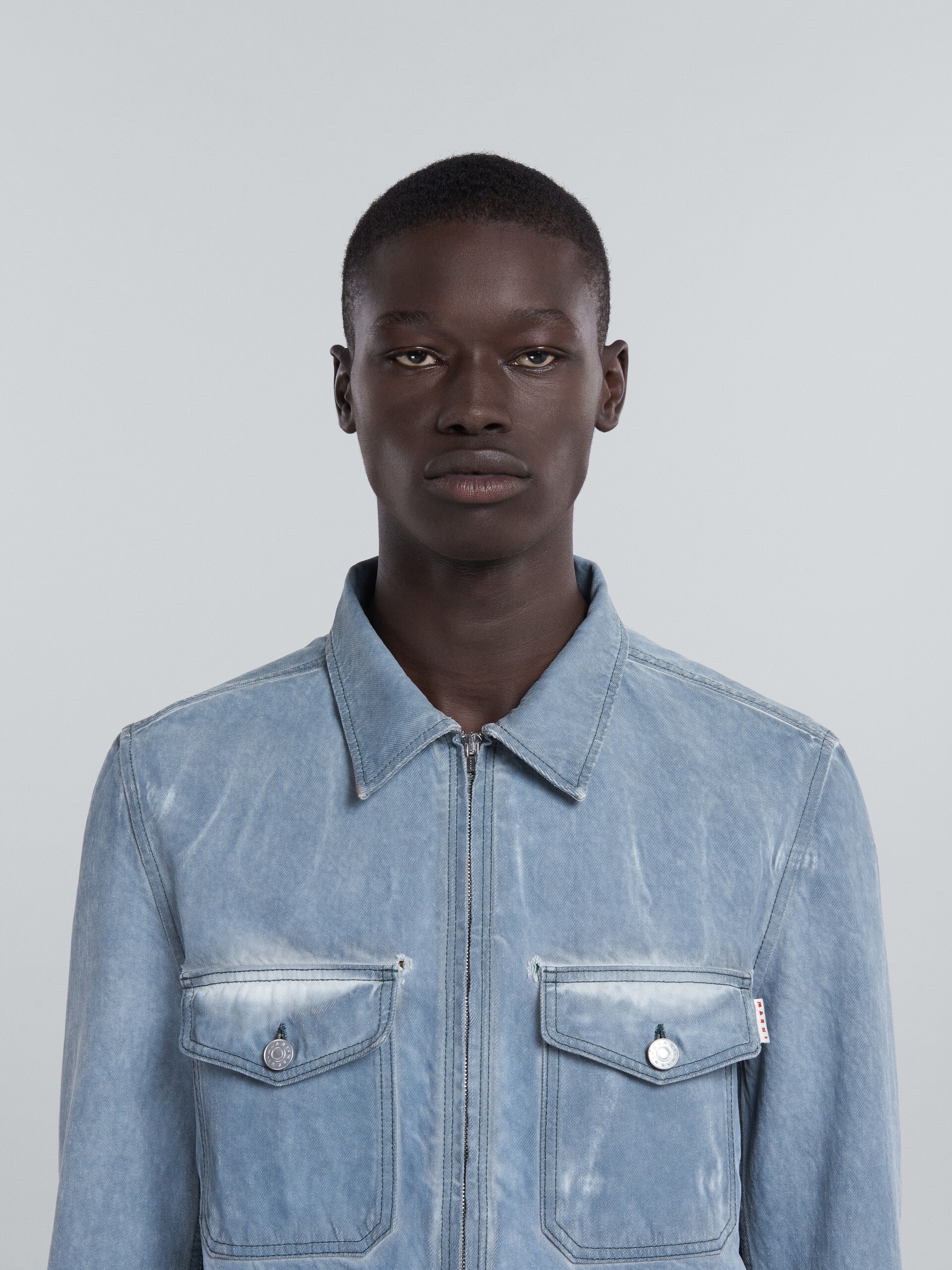 GREY COTTON DRILL JACKET - 4