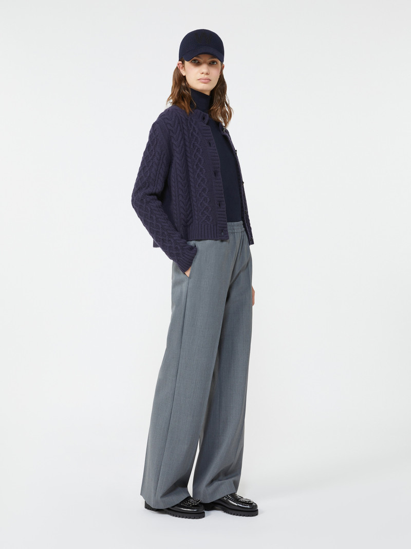 WEEKEND Max Mara ABITO Wool knit crew-neck cardigan outlook