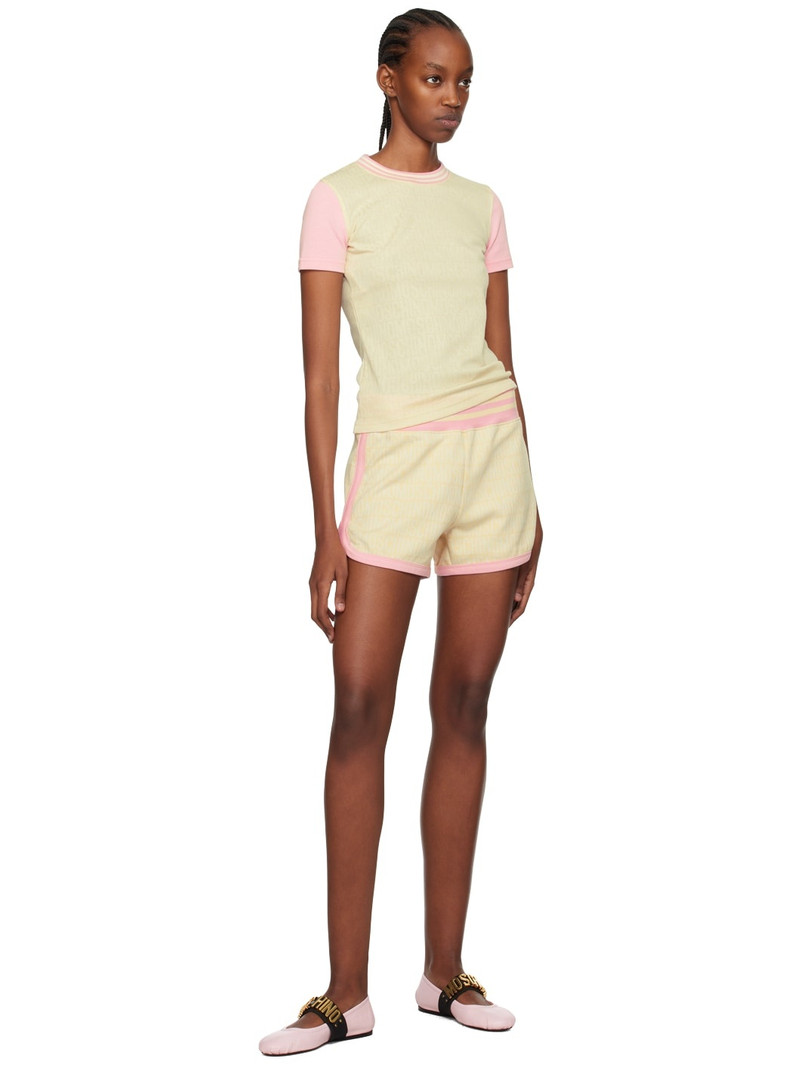 Moschino Beige Jacquard Shorts outlook